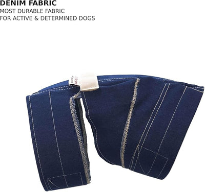No Flap Ear Wrap (Denim, X-Small)