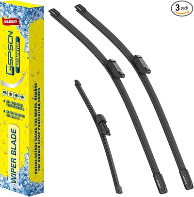 GSPSCN 3 Wipers Replacement For Volkswagen Atlas Volkswagen Tiguan 2024 2023 2022 2021 2020 2019 2018，Original Equipment Windshield Wiper Blades Set 26"+22"+15"(Set of 3)