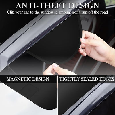carleef Magnetic Car Windshield Sun Shade,Anti-Theft Sun Shade for Car Windshield with 5 Invisible Magnets,All-Season Universal Front Cars Sunshades for Windshields Cars Accessories