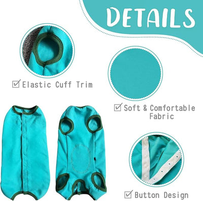 Dog's Recovery Suit Post Surgery Shirt for Puppy, Small Dog Surgical Recovery Suit for Female Male Dogs, Dog Onesie Protect Surgical Wound(Blue-l)