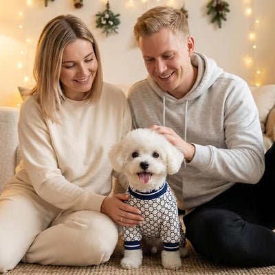 Dog Onesie & Pajamas for Small Medium Dogs, Ultra-Premium Pjs XL | Vet-Approved Hypoallergenic 100% Organic Cotton, Soft Breathable & Won't Overheat, Gentler on Skin, Size XL Pet:15-20lbs
