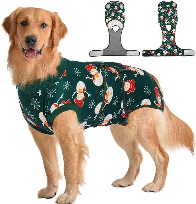 Dog Surgery Recovery Suit, Doggie Surgical Bodysuit for Female Male Dogs, Pet Anti Licking Shirt for Spay Neuter Dog Cone Alternative