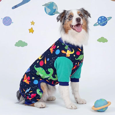 XPUDAC Dog Pajamas Clothes for Large Dogs Boy Girl, Doggie Pjs Puppy Onesies Outfits Pet Clothes for Dog Cat Christmas Pajamas, 4 Styles(Universe, XXX-Large)