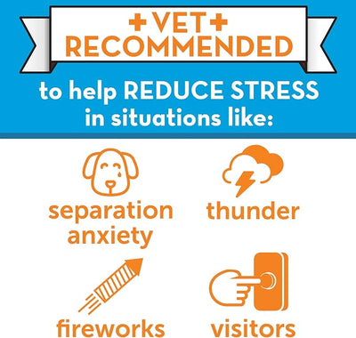 ThunderEase Dog Calming Pheromone Diffuser-Refill, Powered by ADAPTIL, Vet Recommended to Relieve Separation Anxiety, Stress Barking, Chewing,The Fear of Fireworks & Thunderstorms (30 Day) (Pack of 2)