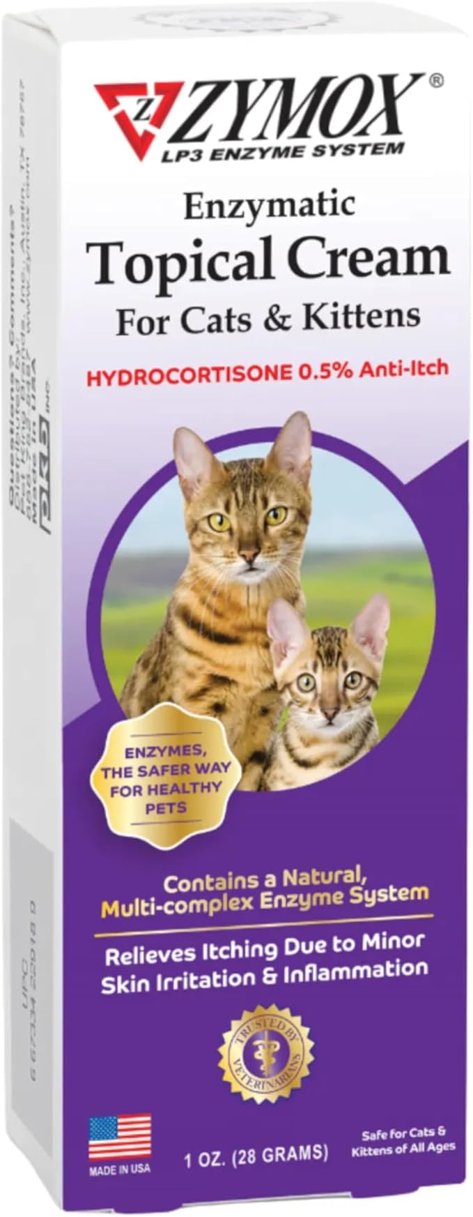 Cat & Kitten Topical Cream w/.5% hydrocortisone - 1 oz. Tube