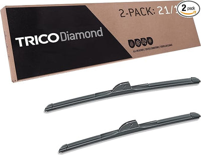 TRICO Diamond 21" + 18" Super Premium Automotive Replacement Windshield Wiper Blades (Set of 2), Passenger and Driver Side All-Weather Beam Wiper Blades for Select Vehicle Models (Item #25-2118)