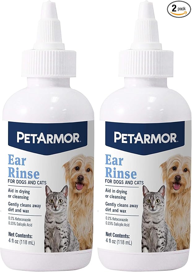 Ear Rinse for Dogs & Cats, 4 oz (Pack of 2)