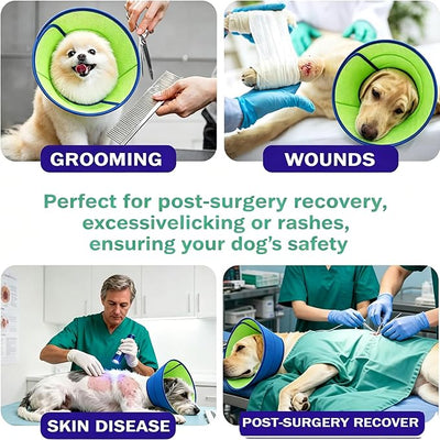 Upgrade Soft Dog Cone Collar Alternative,Adjustable Elizabethan Collar for S/M/L Dogs,Comfy Recovery Cone to Stop Licking After Surgery,Comfortable Dog Donut Collar for Neuter Recovery