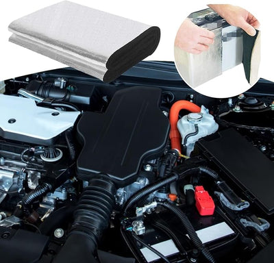 Car Battery Insulation Blanket,Battery Insulation Wrap,102×18×0.3cm Aluminum Foil Fireproof Cotton Car Battery Thermal Protection Wrap Fireproof Mat for Extreme Hot Cold Weather Protector for Vehicle