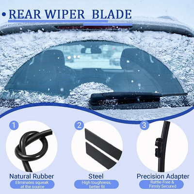 KAIYI 12" Rear Wiper Blade Compatible with Honda Civic 2022 2023 2024 2025