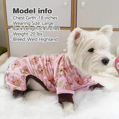 KYEESE Dog Pajamas for Small Dogs Soft Material Stretchable Dog Pjs Cat Pajama Dogs Apparel, Koala, X-Small