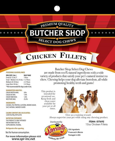 Butcher Shop Chicken Fillets Dog Treats (2 Pack - 12 oz per Pack)