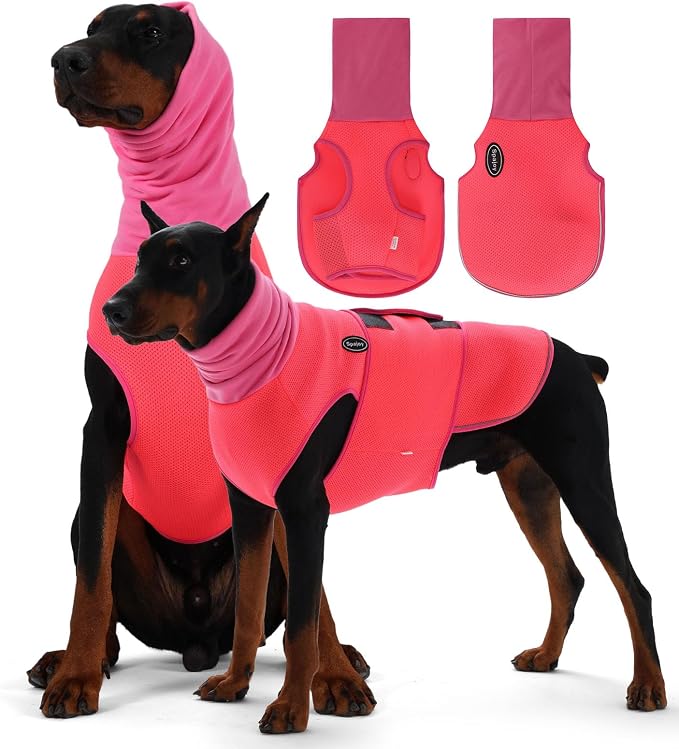 Dog Anxiety Vest with Hood, Soft Thunder Jacket for Fireworks, Vet Visits & Separation Anxiety – No Medication or Training