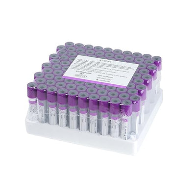 Specimen Collection Tubes 3ml Lab Vacuum EDTA K2 Tube for Pet Animals Veterinary Lab Supplies 100 Pcs Wrap Packaging