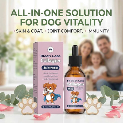 Bloom Collagen for Dogs,Bloom Triple Collagen for Dogs, Support for Skin, Coat, HIPS & Gut Health,2 fl.oz (1pcs)