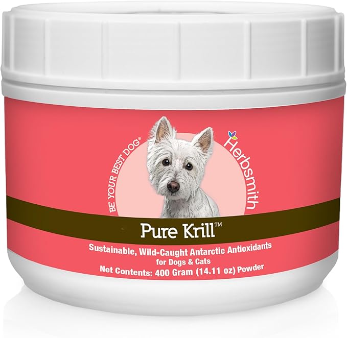 Pure Krill - Wild-Caught Antarctic Krill - Just 1 Ingredient - Astaxanthin for Dogs - Ready-to-Use Omega 3s – Alternative to Krill Oil for Dogs - 400g