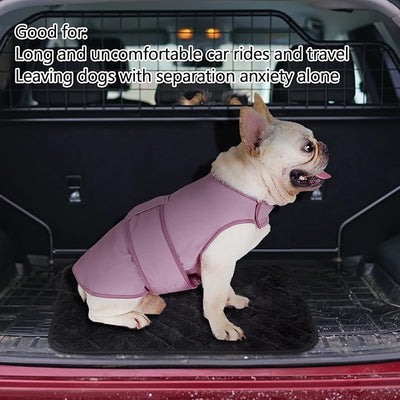 Dog Anxiety Vest Calming Jacket for Small Medium Large Dogs, Dog Shirt Wrap for Indoor Outdoor Fireworks, Thunder, Travel, Separation, Purpink, Medium
