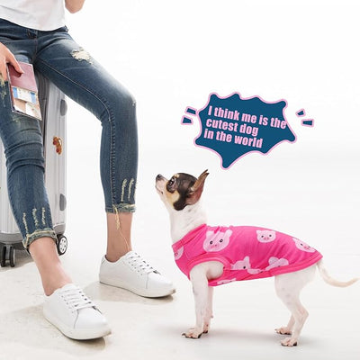 Adorable Pink Pig Dog Shirt: Lightweight Polyester Cartoon Puppy Vest, Small Medium & Large Dog T-Shirt, Summer Pet Clothes, Cute Dog Apparel, Breathable Dog Tank Top S