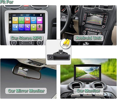 GreenYi AHD 720P Vehicle Backup Camera for BMW E82 E88 E84 E90 E91 E92 E93 E70 E60 E61 E39 3 5 X5 X6, Car Rear View 170 Fisheye Lens IP68 Waterproof Trunk Handle Camera