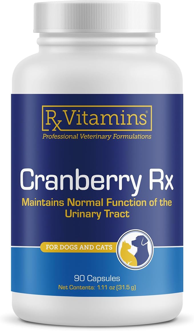 Cranberry Capsules - Cranberry Supplement for Dogs and Cats - Supports for Urinary Tract Health and Bladder Health - Cat UTI Remedy and Dog UTI Prevention - Boost Immune Support - 90 count