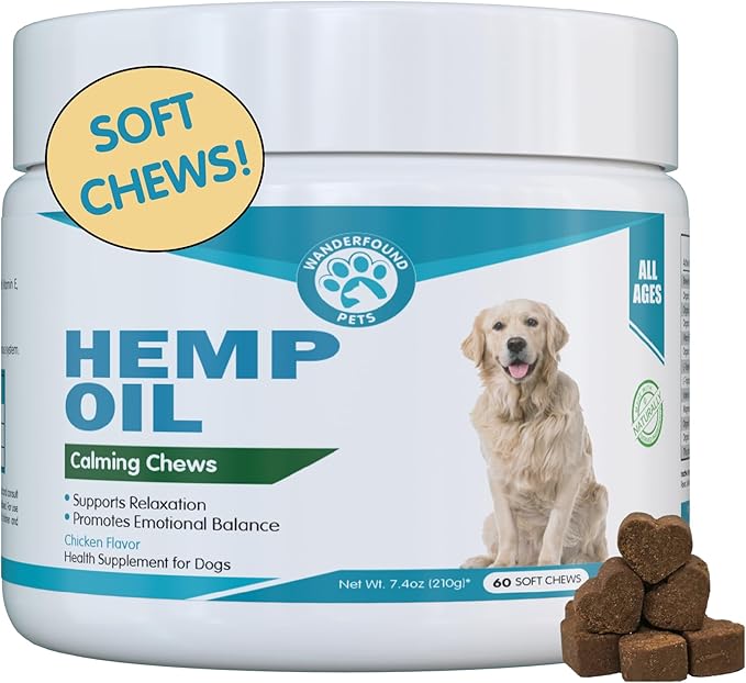 Calming Soft Chews for Dogs & Cats 5000mg - Anti-Separation Anxiety, Joint Pain, Stress Relief, Arthritis, Seizures, Chronic Pain Relief, Anti-Inflammatory