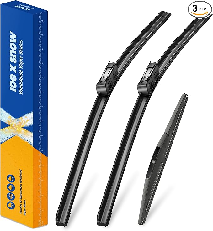 ICEXSNOW® Windshield Wiper Blades Replacement for Honda CR-V CRV 2025 2024 2023 (Pack of 3) Automotive Replacement Windshield Wiper Blades,OEM Original Replacement 24"/19"/10"