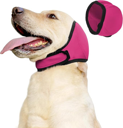 Dog Ear Muffs Noise Protection,Waterproof Dog Ear Protector Ear Cover for Anxiety Relief and Calming,Quiet Ears for Dogs,Pink M