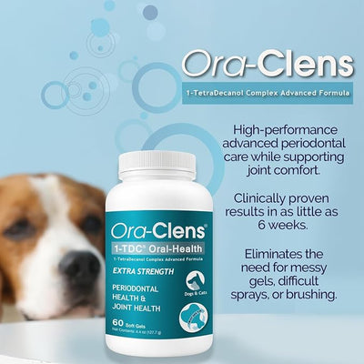 1-TDC Periodontal Supplement ES for Dog & Cat, Supports Oral, Hip & Joint Health, Muscle & Stamina Recovery, Skin & Coat Health (60 Count)