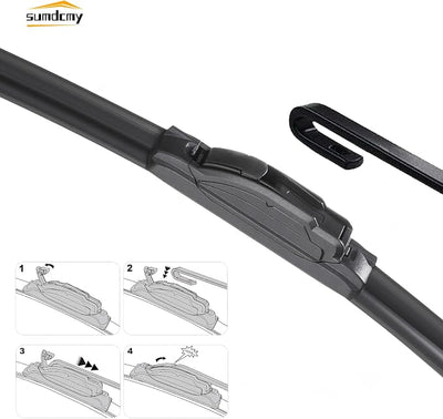 3 pcs Windshield Wiper Blade Replacement for Subaru Forester 2012-2018,Outback 2015-2019 26"+17" Front Windscreen Wiper for U/J hook and 14" Rear Wiper Blade