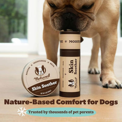 Natural Dog Company Skin Soother Travel Stick 4 Pack – Four 0.15 oz Pocket-Size Dog Skin Balms with Coconut Oil, Cocoa Butter, Calendula & Vitamin E – Helps Soothe Hot Spots, Redness & Irritated Skin