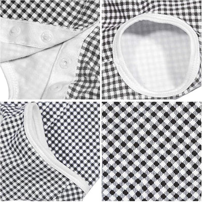Dog’s Recovery Suit Post Surgery Shirt for Puppy, Wound Protective Clothes for Little Animals(Black White Plaid-s)