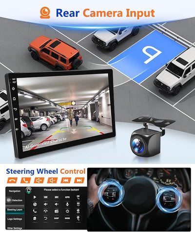 8Core Android Car Stereo for Honda Civic 2006 to 2011 Apple CarPlay Android Auto, 10.1IN IPS Touch Screen for Civic Car Play Head Unit 5G WiFi GPS Navi FM RDS EQ DSP Audio SWC Camera, 4G + 64G