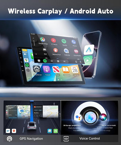 8Core 6+128G Car Stereo for Honda Accord 8th 2008-2013 Wireless Carplay Android Auto,10.1“ IPS Touch Screen Radio,Android/GPS/WiFi/32band DSP Audio/Bluetooth/SWC/Backup Camera for Honda Accord Radio