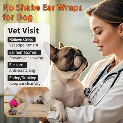 Dog Ear Muffs for Noise Protection No Flap Ear Wraps Calming Hoodie Dogs Anxiety Relief and Thunder Firework, Grooming and Force Drying Shower Cap for Bath Head Cover for Dog