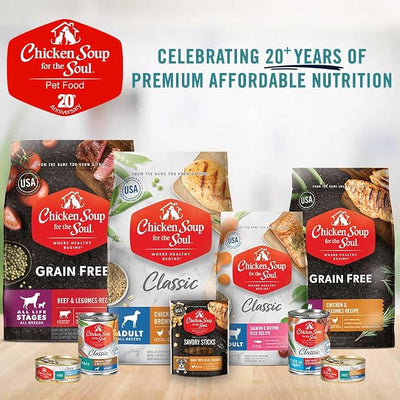 Chicken Soup for The Soul All Natural Premium Savory Snacks Soft & Chewy Dog Treats, Real Beef First Ingredient, No by-Products, Artificial Colors, Flavors or Preservatives, Chicken, 16oz