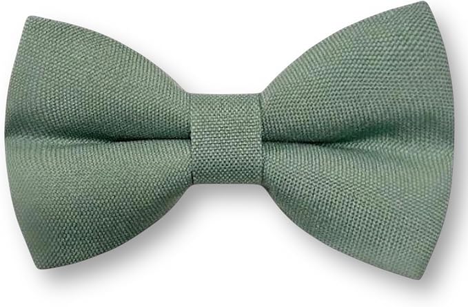 Detachable Dog Bow Tie, Slide-On Pet Bowtie for Collars, Stylish Durable Dog Lover Accessory Small, Medium & Large Dogs (Sage Green, Medium (4in Wide))