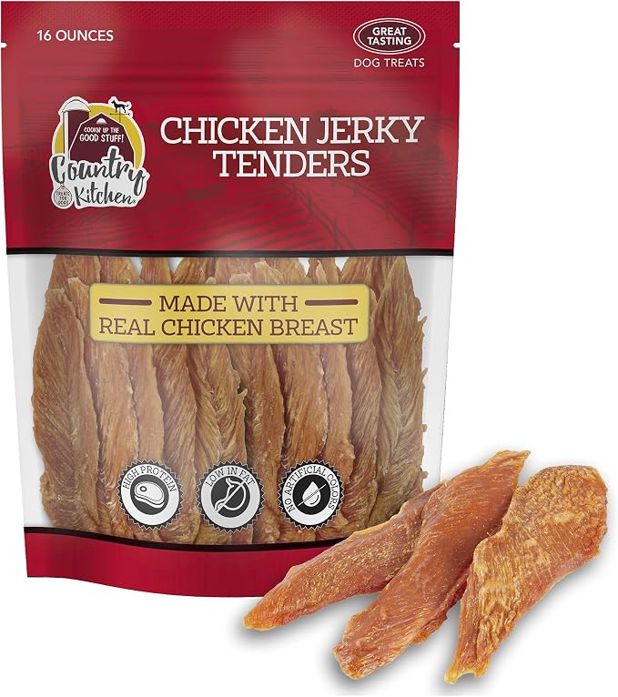 Chicken Jerky Tender Dog Treats, Made with Real Chicken,High Protein, Low Fat, No Artificial Colors, 16 oz