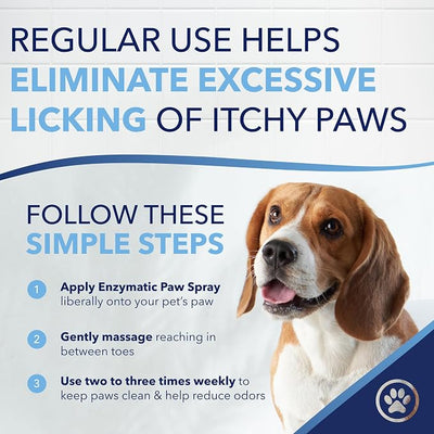 TropiClean OxyMed Enzymatic Paw Odor and Itch Spray, 8 oz