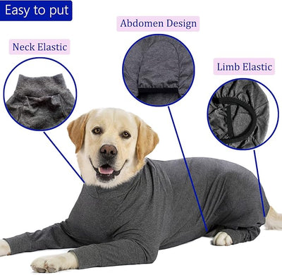 kzrfojy Dog Recovery Suit for Dogs After Surgery Female Male Medium Large Dog Neuter Spay Onesie for Shedding Prevent Licking Surgical Wound Dog Cone Alternative