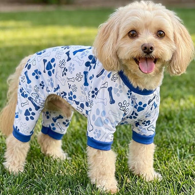 Vet-Approved Dog Onesie Pajamas for Puppy Small Dog Pjs, Ultra-Premium Hypoallergenic Polyester, Lightweight, Breathable & Won't Overheat, Gentler on Skin, Size XS (Pet: 2.5-4lbs)