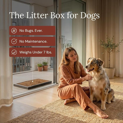 Bark Potty Litter Box for Dogs, Standard Size - Long-Lasting Pee Pads for Dogs - Leak Resistant Bark Box Grass Potty Training Replacement - Easy Use Bark Patch - Disposable Indoor Dog Potty Litter Box
