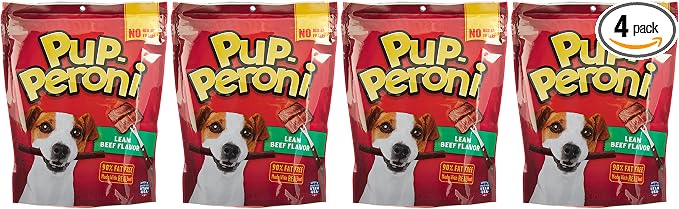 Pup-Peroni Original Lean Beef Flavor Dog Snacks, 22.5 Ounce Bag (Pack of 4)