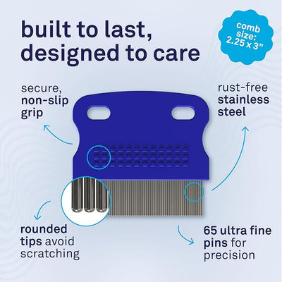 Petpost Tear Stain Remover Comb for Dogs | Extra Fine Stainless Steel Dog Eye Comb | Gentle Grooming Tool for Shih Tzu, Maltese & Small Breeds | Dog Face Comb for Eye Cleaning