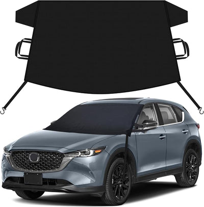 EcoNour Car Snow Cover Compatible for Mazda CX5 CX50 | Windshield Cover for Ice and Snow with S-Hook Straps | Heavy-Duty 600D Oxford Winter Car Cover, Waterproof & Anti-Slip