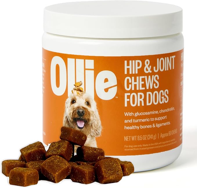 Zoomies Dog Hip and Joint Supplement - Glucosamine and Glucosamine Chondroitin for Inflimation Relief, 60 Count Appx.