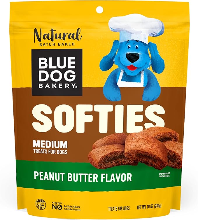 Softies, Soft & Chewy Peanut Butter Dog Treats, Medium Size, Healthy Treats, All Natural Ingredients,10 oz (Pack of 1)