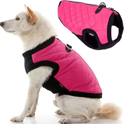 Gooby - Fashion Vest, Small Dog Sweater Bomber Jacket Coat with Stretchable Chest, Pink, Medium