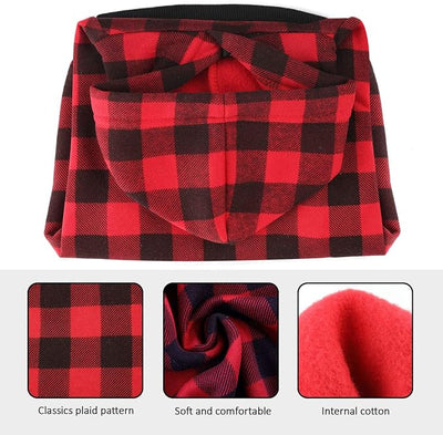 Plaid Dog Hoodie Sweatshirt Sweater for Extra Large Dogs Cat Puppy Clothes Coat Warm and Soft(XXL)