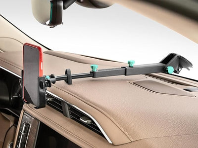 WeatherTech WindshieldFone with Extension - Universal Windshield-Mounted Car Phone Holder - Turquoise Billet Knobs