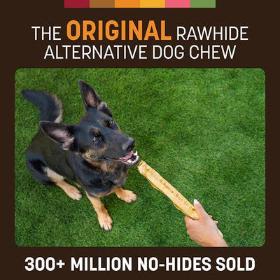 Earth Animal No Hide Chews - Long Lasting Rawhide Free Large Dog Chews Rolls, Chicken - 2 Count